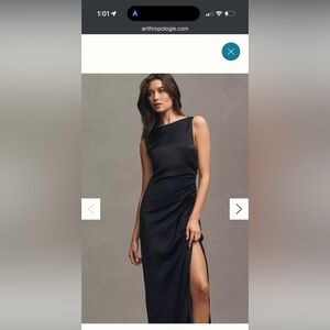 Anthropologie Black Sleeveless Dress